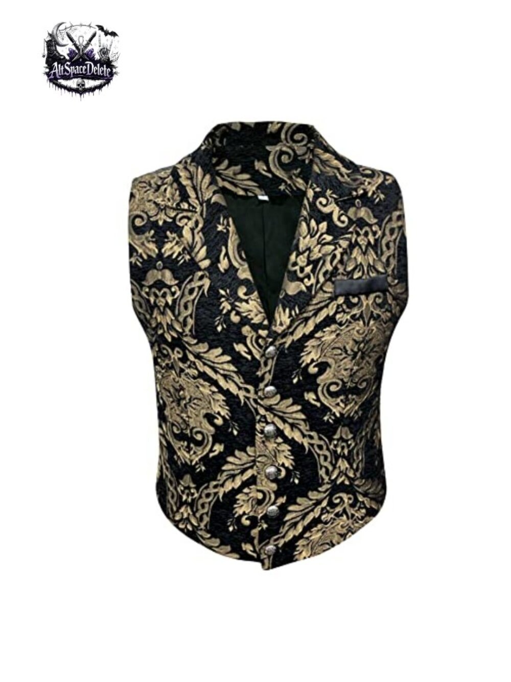 Victorian Gothic Steampunk Waistcoat Vest Slim Fit Sleeveless